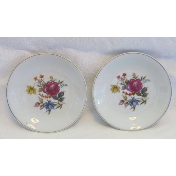 VINTAGE 1950's Grantcrest Childrens China Plates Set of 6 Roses Made In Japan - Picture 2 of 6